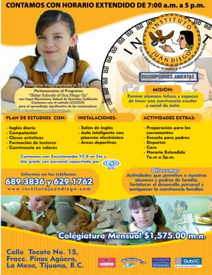 MANUEL CASTILLO Avisos gratis en Mexico lindo en Tijuana |  Institutos de Primaria tijuana = Instituto Juan Diego Tijuana, Instituto Juan Diego Tijuana
