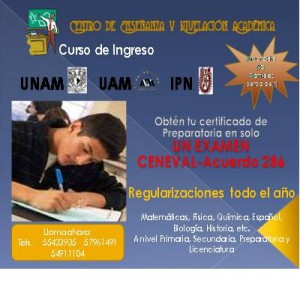  Avisos gratis en Mexico lindo en Gustavo A. Madero |  CURSO DE INGRESO A LA UNAM, ASEGURA TU PASE A LA UAM, UAM, IPN