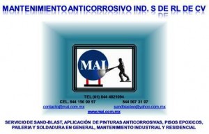 Mario Espejel Avisos gratis en Mexico lindo en Saltillo |  SERVICIO DE SANDBLAST Y APLICACION DE PINTURA ANTICORROSIVA, PISOS EPOXICOS, SALTILLO COAH