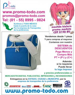 Mauricio Villegas Avisos gratis en Mexico lindo en Coyoac&aacute;n |  Mochila hielera modelo c09-0148-BU, Hieleras y Mochilas-Hieleras publicitarias y promocionales