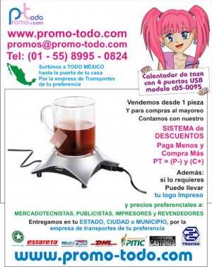 Mauricio Villegas Avisos gratis en Mexico lindo en Coyoac&aacute;n |  Calentador de taza con 4 puertos USB modelo c05-0095, tazas termos publicitarios
