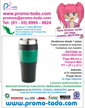 Mauricio Villegas Avisos gratis en Mexico lindo en Coyoac&aacute;n |  vaso termo verde con tapa c06-0184-gr, termos publicitarios promocionales