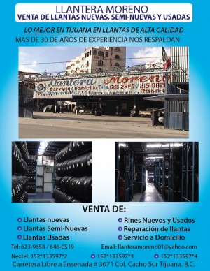 LLANTERA MORENO Avisos gratis en Mexico lindo en Tijuana |  REPARACION DE LLANTAS TIJUANA = LLANTERA MORENO TIJUANA, LLANTERA MORENO