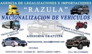 Raciel Zu&ntilde;iga Avisos gratis en Mexico lindo en Francisco I. Madero |  LEGALIZACIONES E IMPORTACIONES   . RAZULA . , LEGALIZACION DE AUTOS.