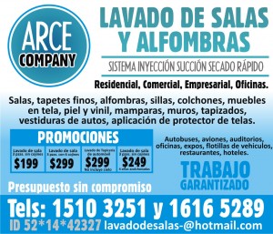 arce company Avisos gratis en Mexico lindo en Zapopan |  LAVADO DE SALAS Y TAPETES, lavado de sala sistema de inyeccion,succion,secado rapido