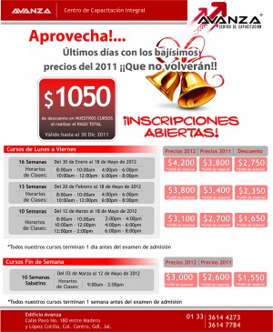 Curso AVANZA Avisos gratis en Mexico lindo en Guadalajara |  �Ingresa a la Universidad!, Cursos para ingresar a la Universidad