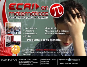Curso Ecai Avisos gratis en Mexico lindo en Guadalajara |  clases de regularizaci&oacute;n en matem&aacute;ticas para aprobar la materia , clases de matem&aacute;ticas