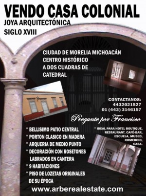 JAVIER Avisos gratis en Mexico lindo en Morelia |  OJO CASA COLONIAL ANTIGUA EN VENTA, HERMOSA CASA ANTIGUA EN VENTA