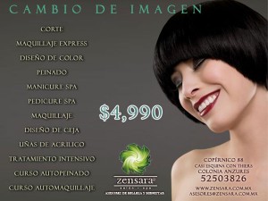  Avisos gratis en Mexico lindo en Miguel Hidalgo |  BELLEZA ZENSARA, CAMBIA DE IMAGEN