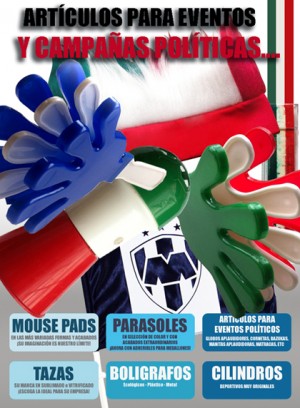 Todo En Promociones Avisos gratis en Mexico lindo en Aguascalientes |  Art&iacute;culos promocionales para fiestas, eventos y campa&ntilde;as pol&iacute;ticas, Manitas aplaudidoras, globos aplaudidores, parasoles, sombras, corneta