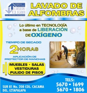  Avisos gratis en Mexico lindo en Iztapalapa |  LAVADO DE ALFOMBRAS, SALAS Y PULIDO DE PISOS LASER CLEAN, PROTECTOR DE MANCHAS, MUEBLES TAPETES ORIENTALES