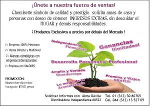  Avisos gratis en Mexico lindo en Colima |  TE GUSTARIA INICIAR TU PROPIIO NEGOCIO...., SE PARTE DEL EQUIPO..