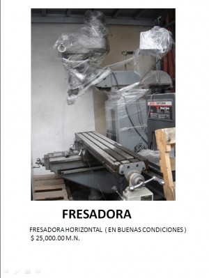  Avisos gratis en Mexico lindo en Tl&aacute;huac |  FRESADORA, HORIZONTAL