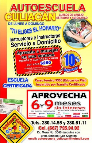 AUTOESCUELA CULIACAN Avisos gratis en Mexico lindo en Cosal&aacute; |  Aprende a manejar antes que termine el a&ntilde;o, Manejo cursos clases 