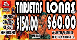  Avisos gratis en Mexico lindo en Miguel Hidalgo |  tarjetas de presentacion a solo $150.00 millar, lonas a solo $60.00 m2